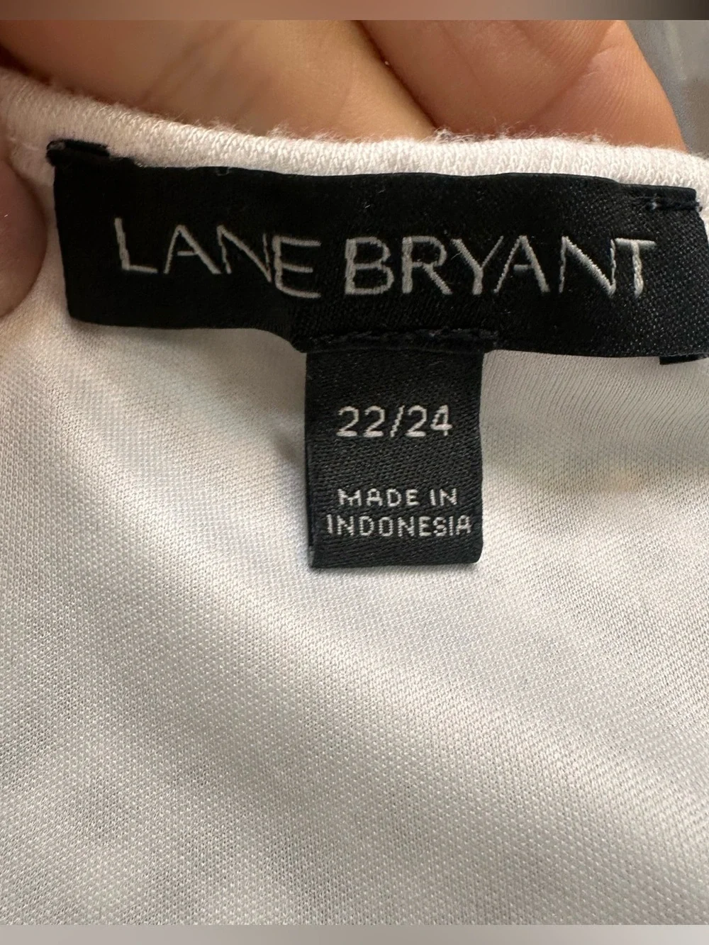 Lane Bryant Creamy White Lace Knit V-Neck Peplum Top Women’s Plus Size 22/24 (2x